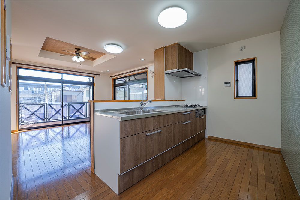 カウンターキッチンのあるLDK（16.75帖）