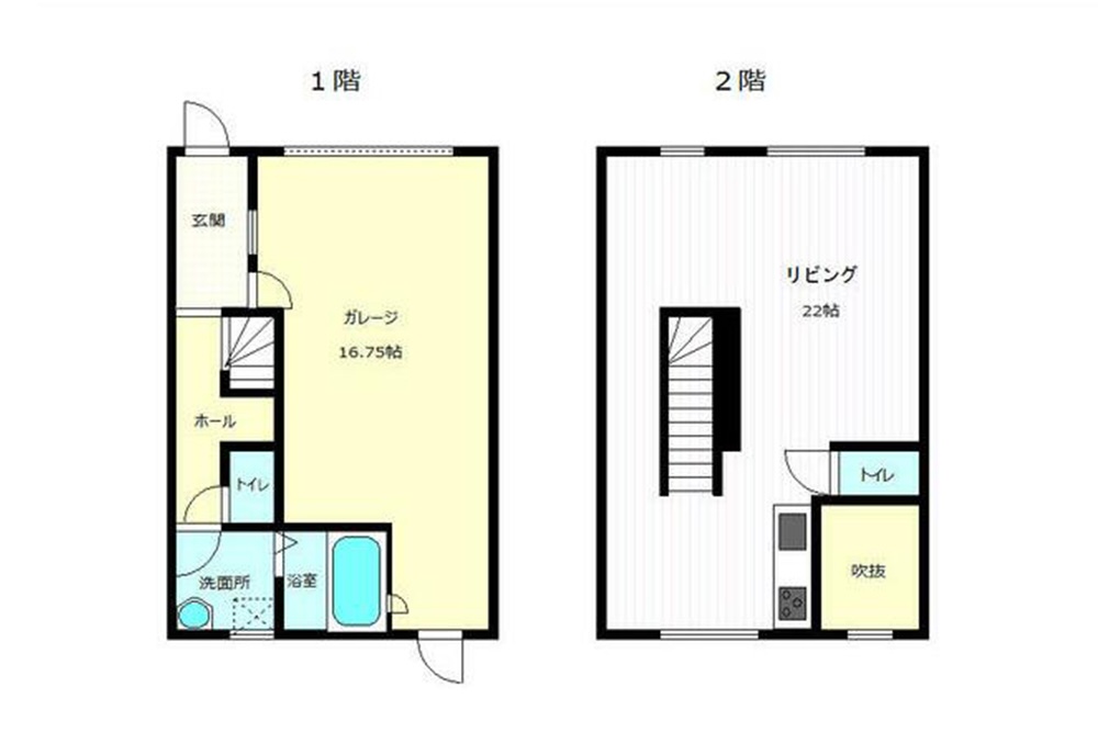 W104号室の間取図