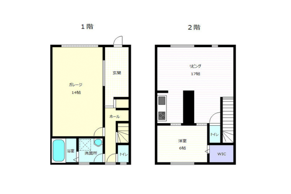 W103号室の間取図
