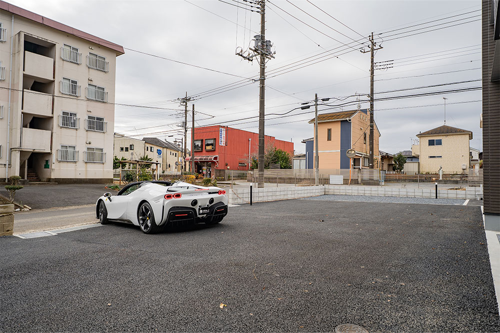 敷地内で切り替えしできるゆとりがある