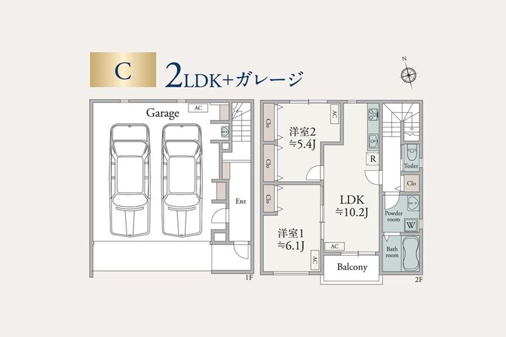 C号室の間取図