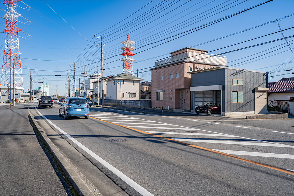 前面道路（国道296号）の様子