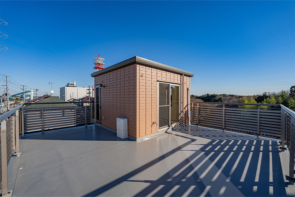 眺めの良いルーフバルコニー