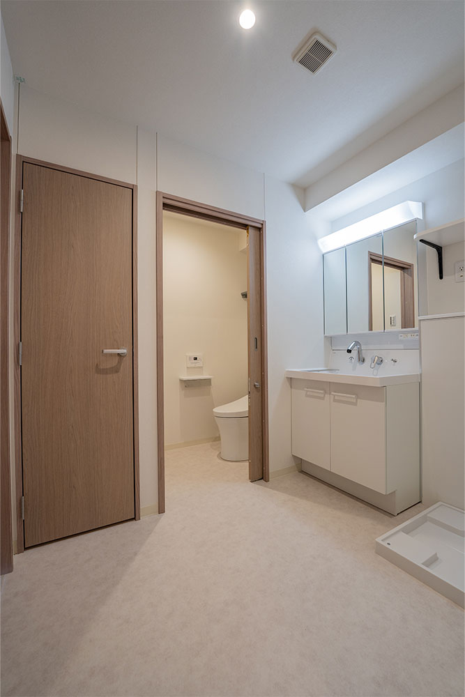 102号室の洗面台