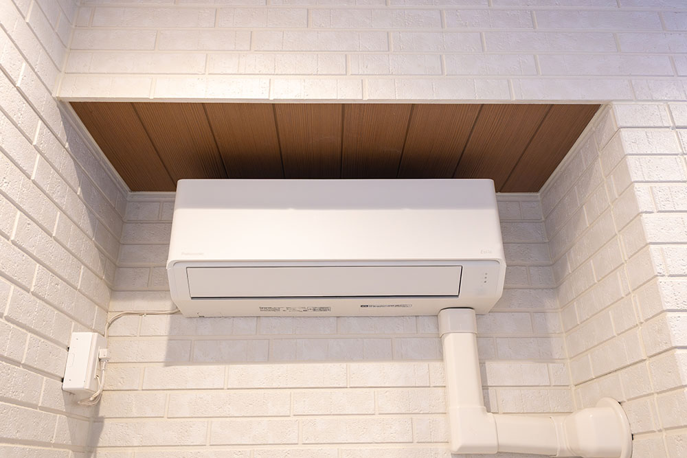 ガレージ内エアコン