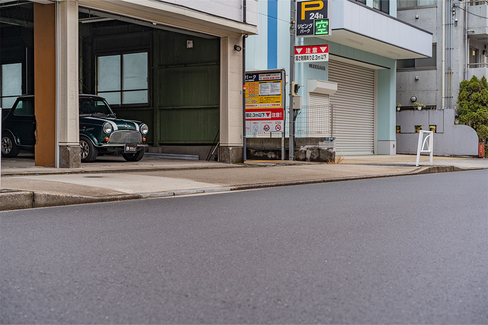 ガレージ入口の様子