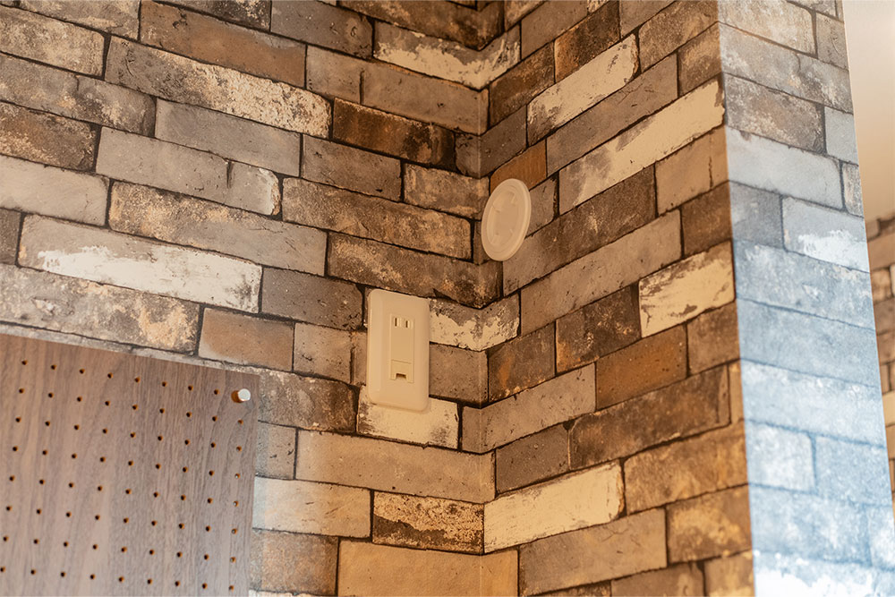 エアコン設置用100V電源と配管穴