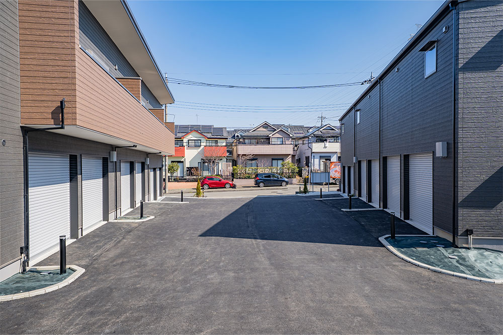 幅員5.00〜8.10mのゆとりある車路