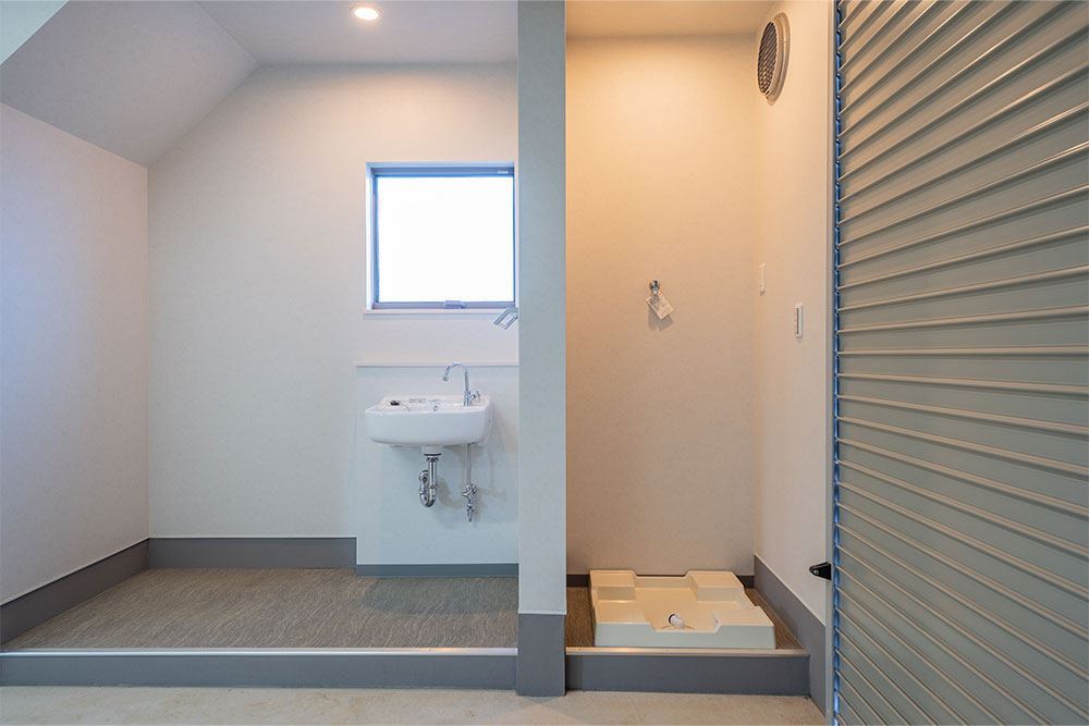 流し台と洗濯機置場