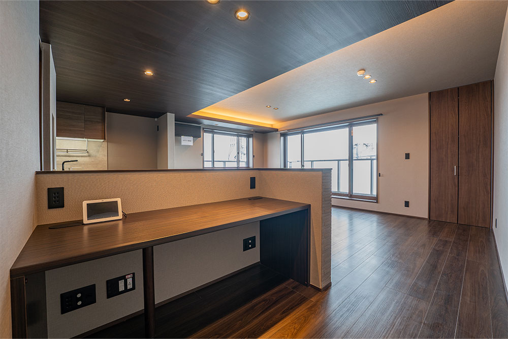 308号室は別宅としても使いやすい広々ワンルーム