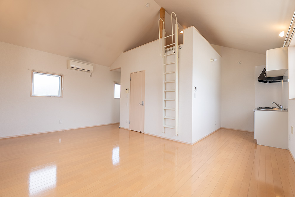 水回りの上部はロフトとなる