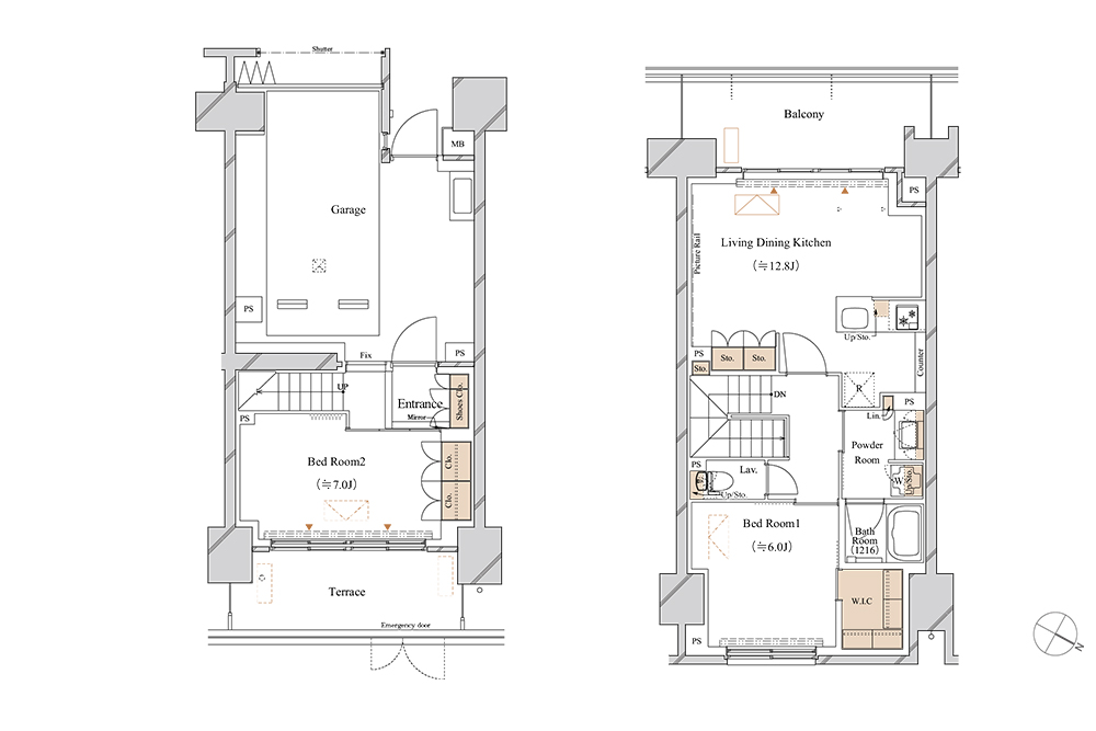 102号室の間取図