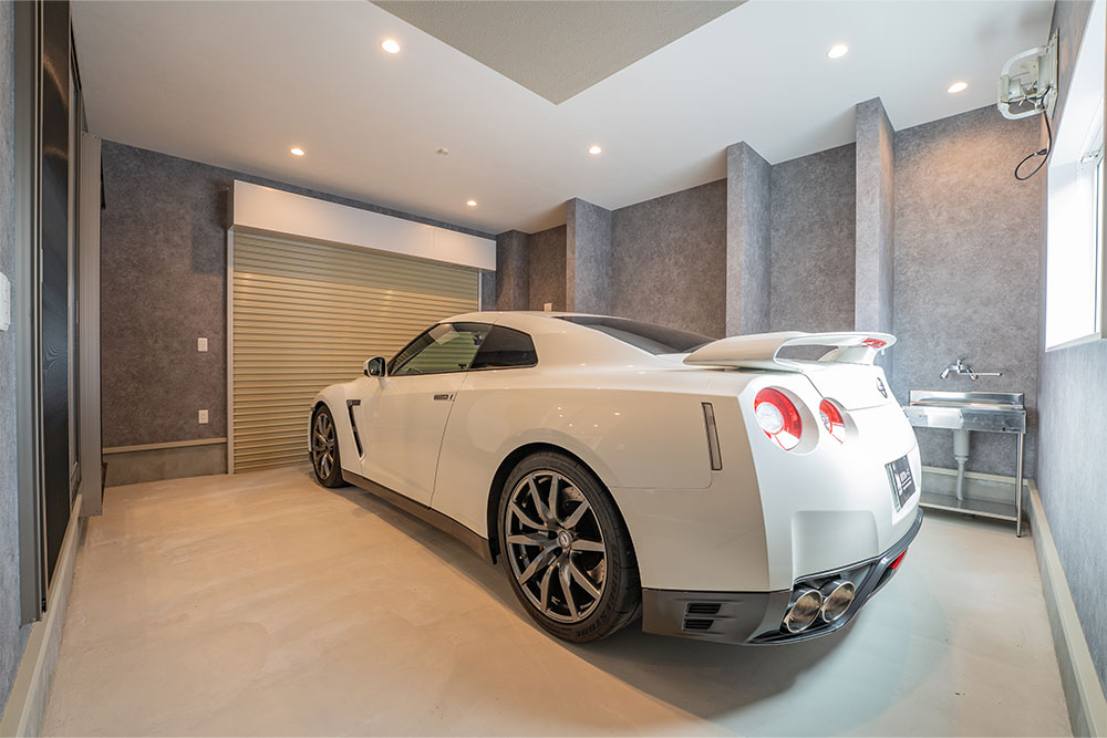 ガレージ奥行は5.19m