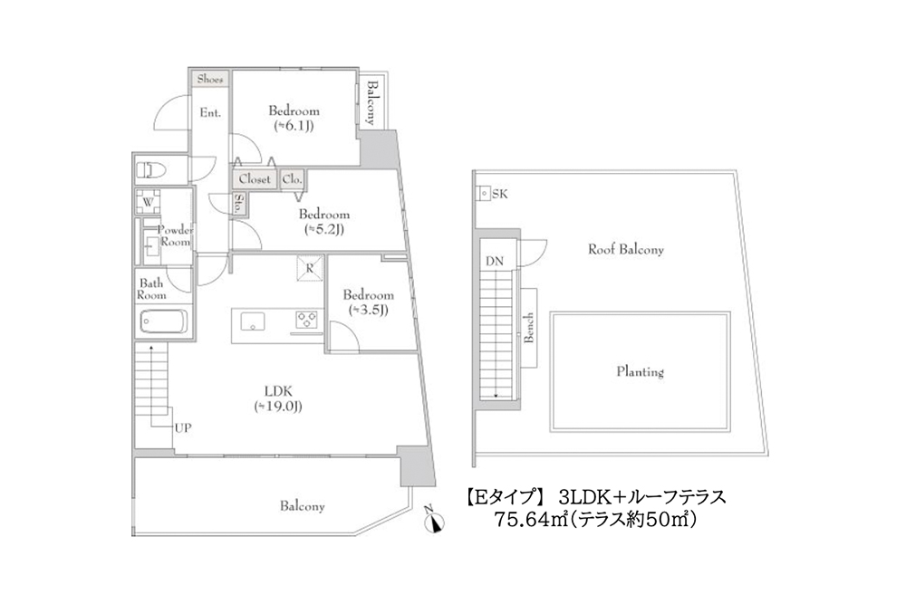 1002号室の間取図