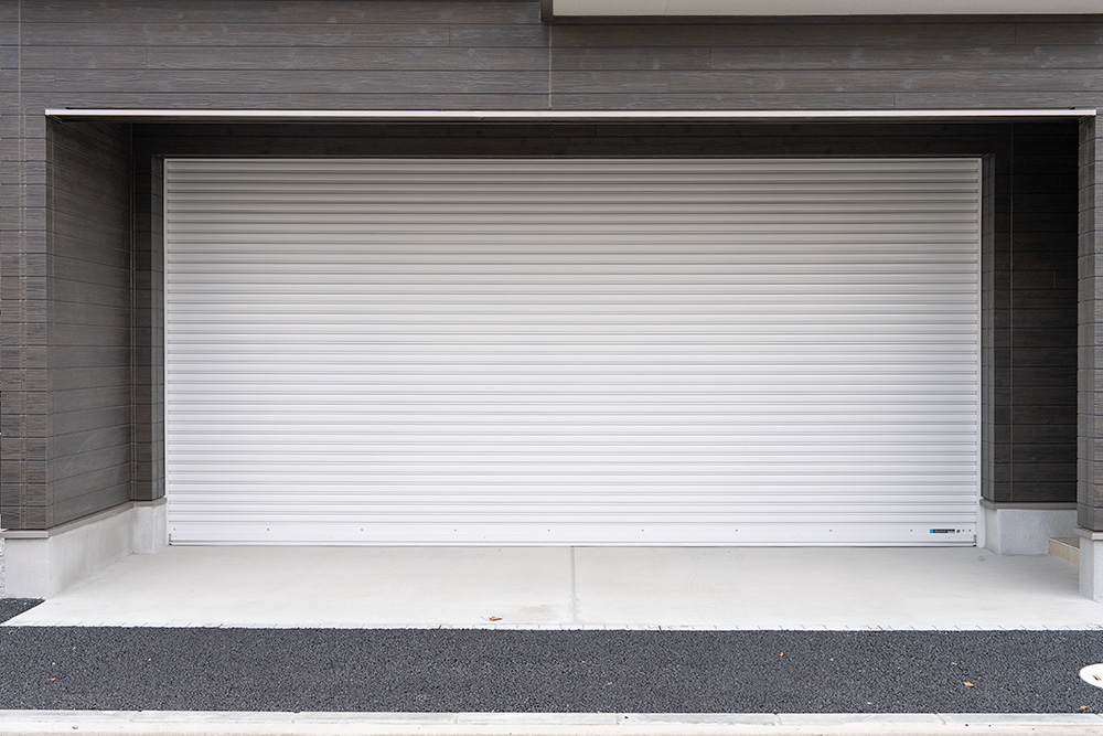 シャッターを全て閉めた様子