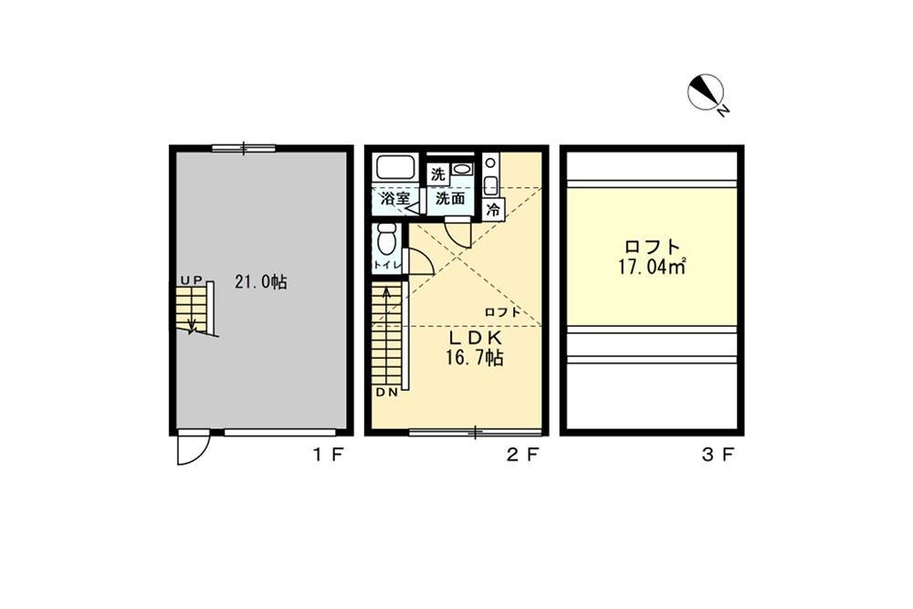 1号室の間取図