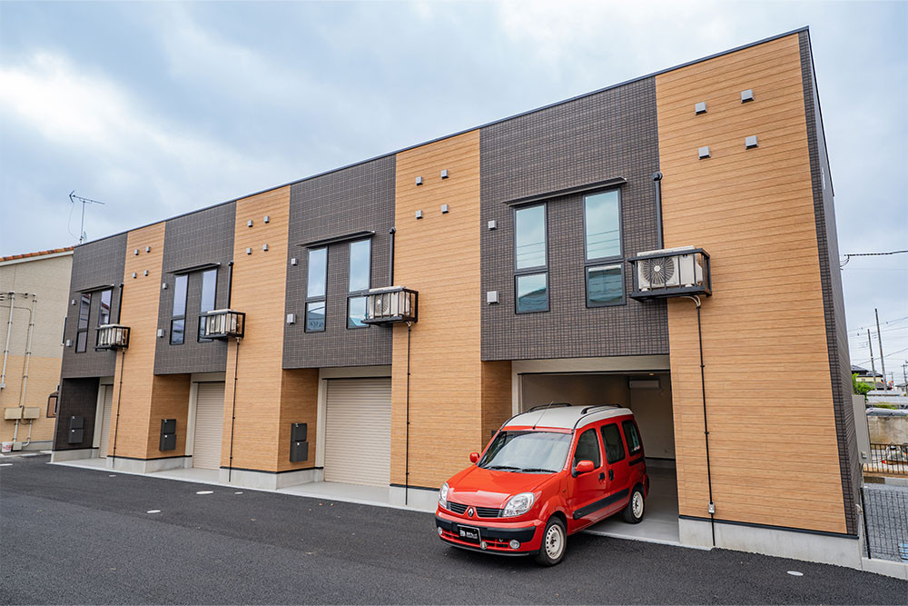 車路幅6.5m、道路幅5.4mで大型車もスムーズ