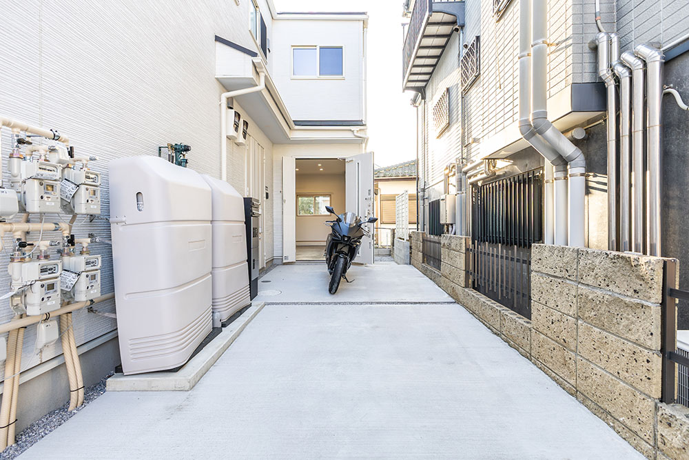 103号室と104号室の使用する通路