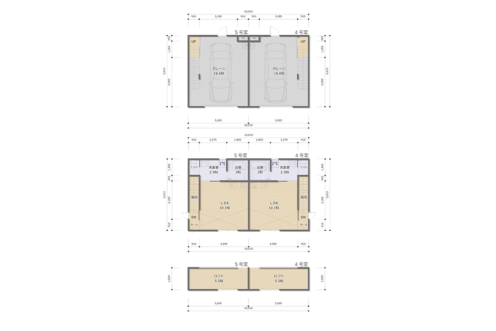 4/5号室の間取図