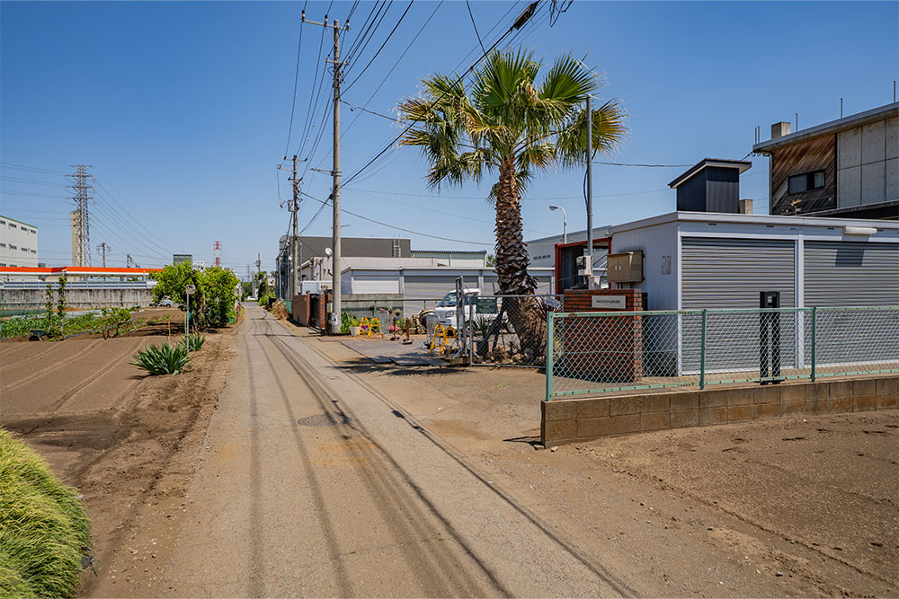 西側道路の様子