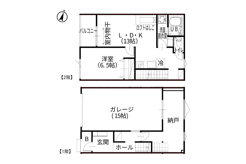 B号室の間取図