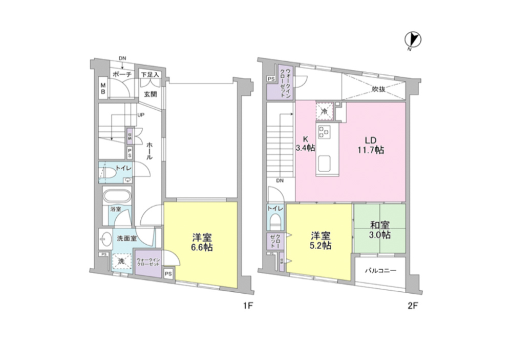 112号室の間取図