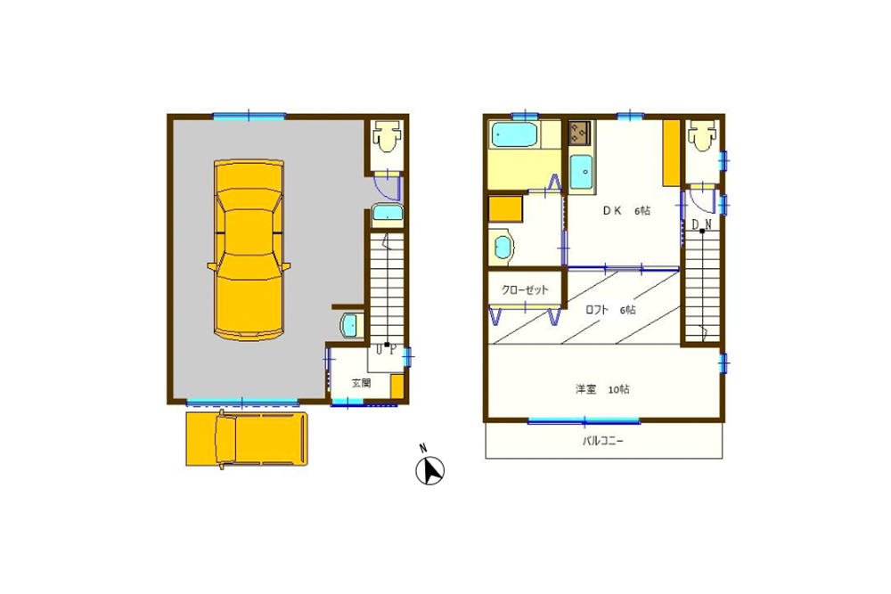 B号室の間取図