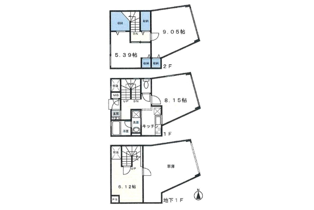 101号室の間取図