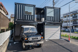 京葉道路アクセス◎、コンテナ調の1R+ガレージ｜幕張本郷駅 歩15分