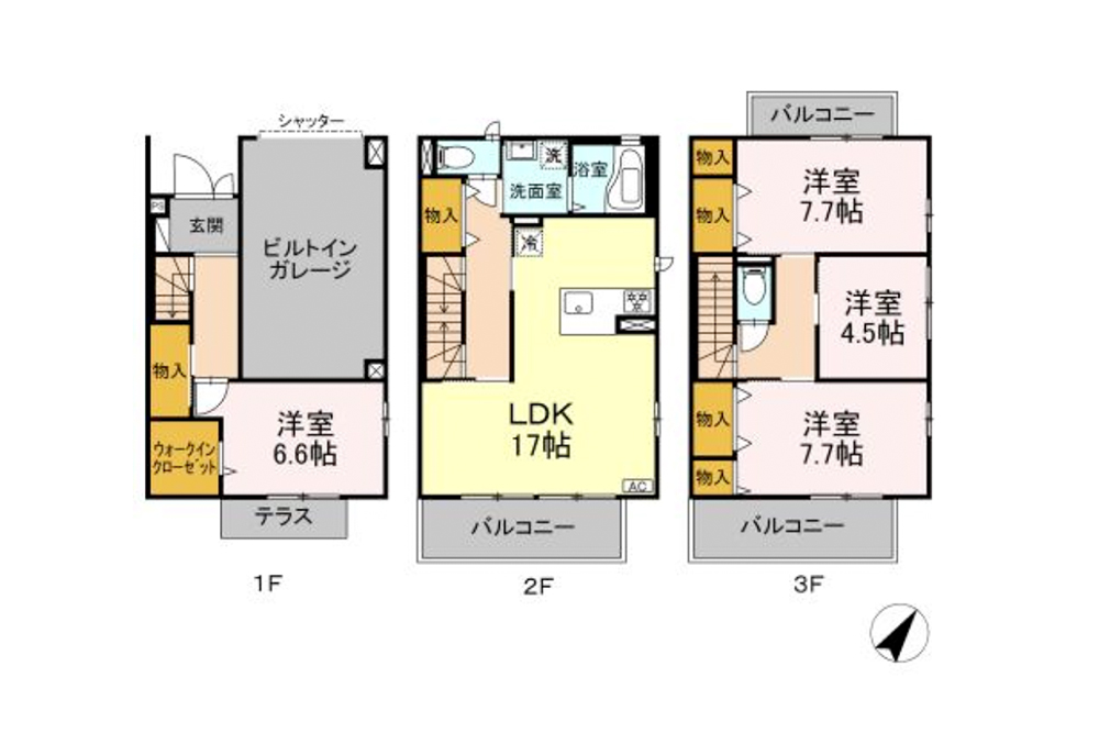 101号室の間取図