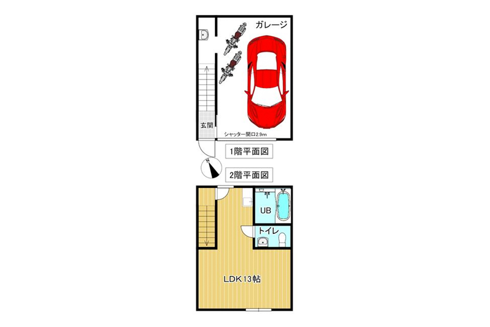 B号室の間取図