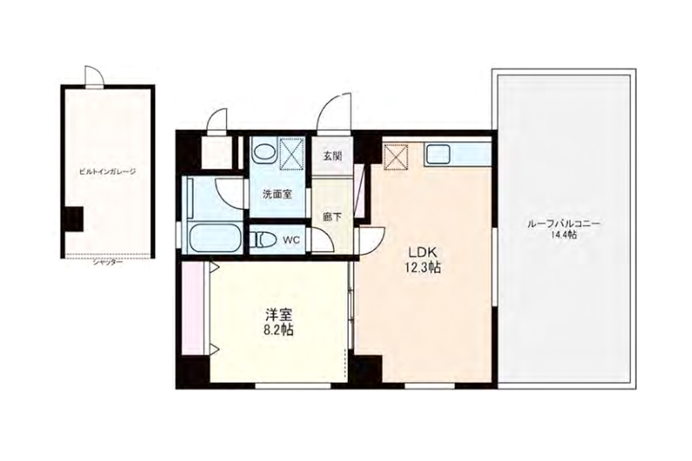601号室の間取図
