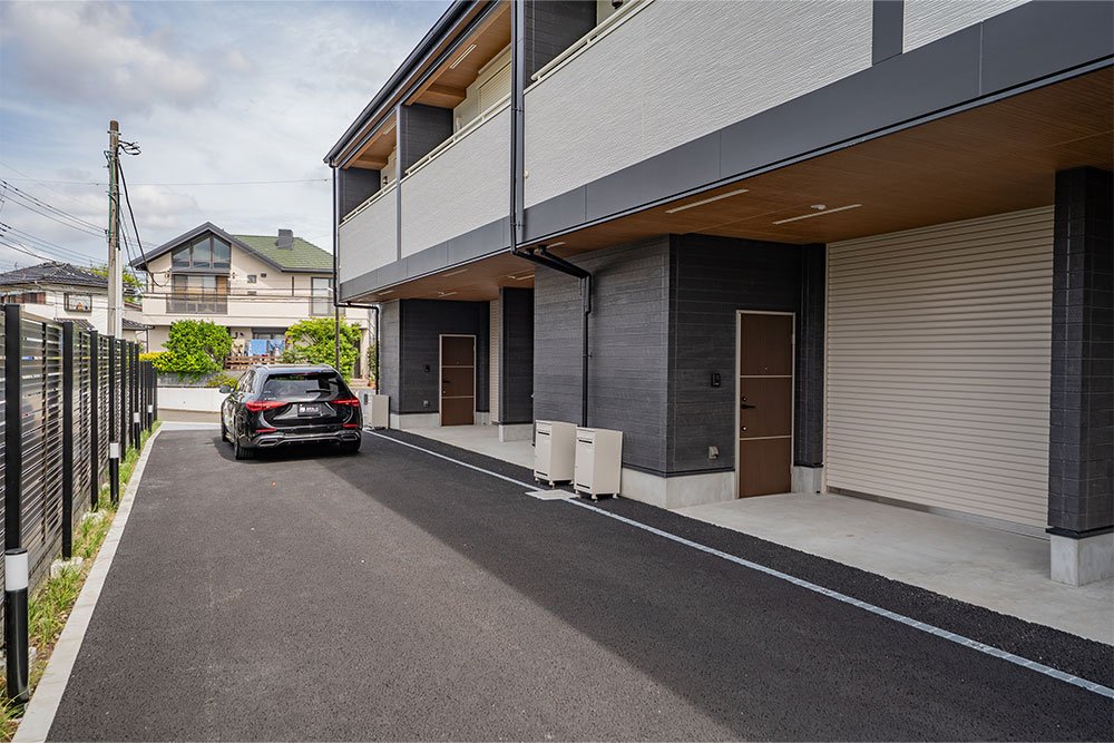 車路幅は狭い部分で4.10m