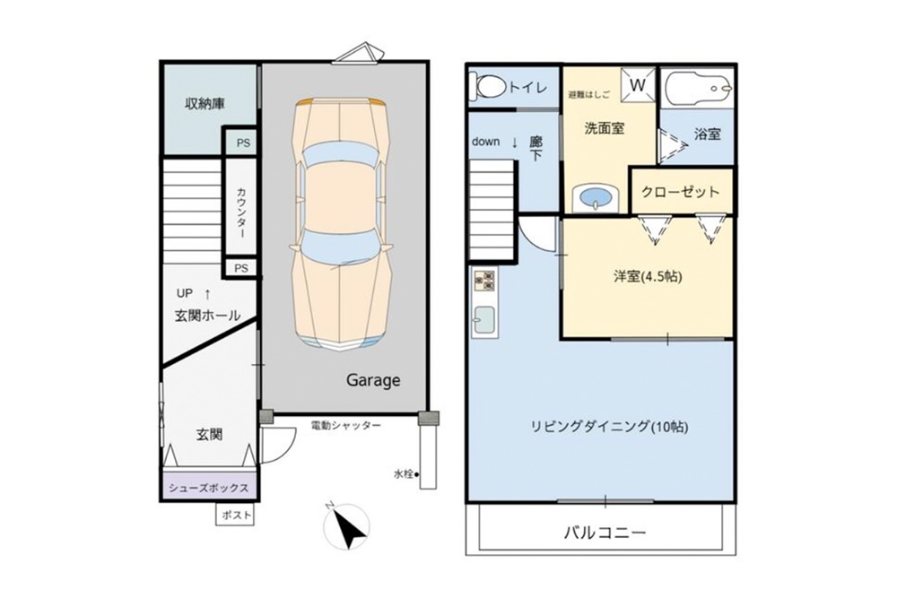 間取図（反転タイプ有り）