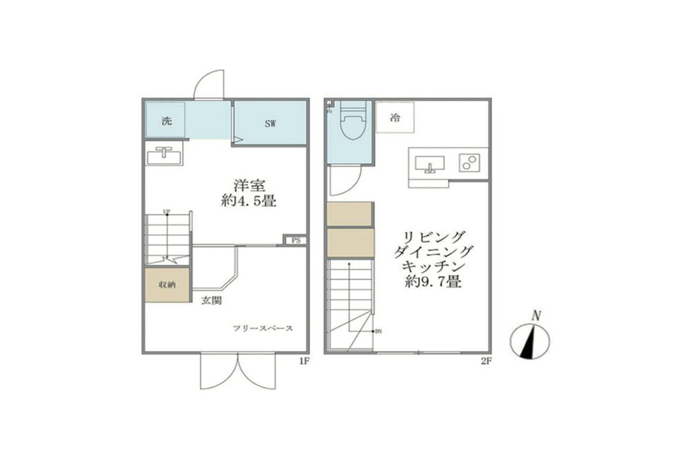 N3号室の間取図