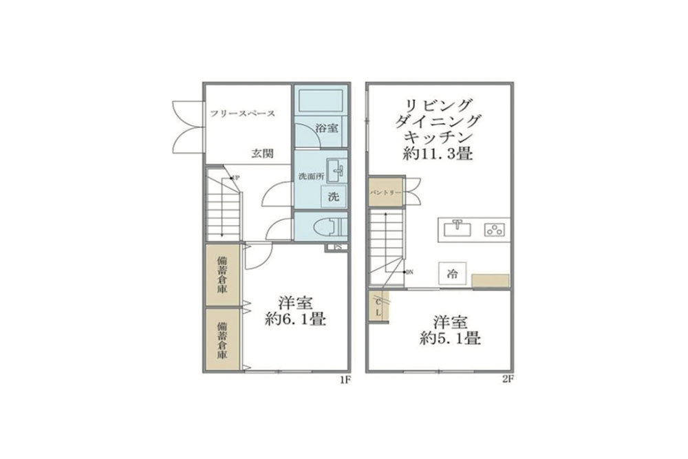 N5号室の間取図