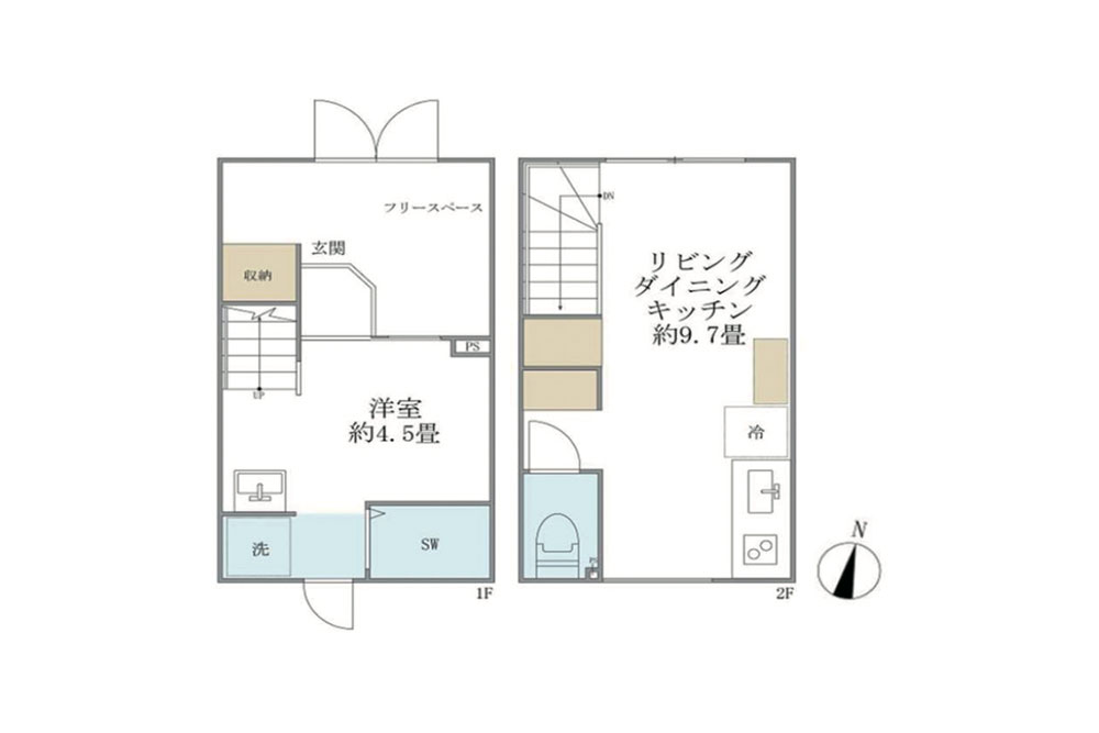S3号室の間取図