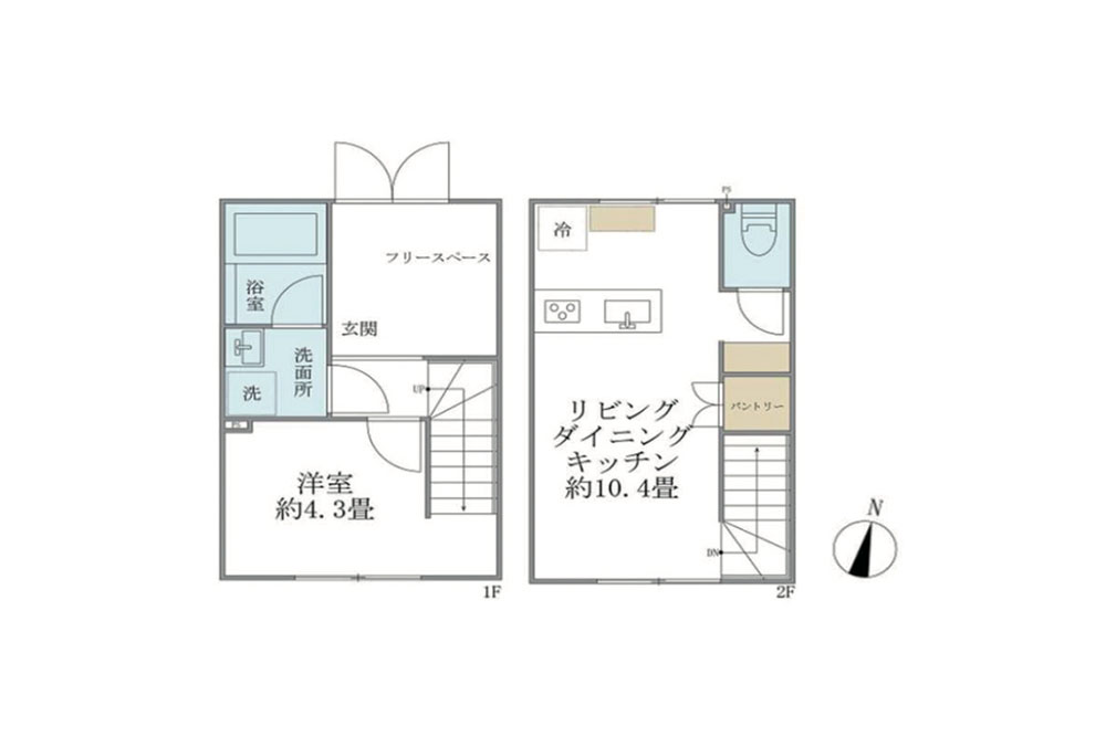 S4号室の間取図