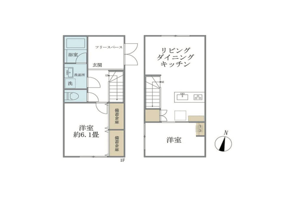 S5号室の間取図