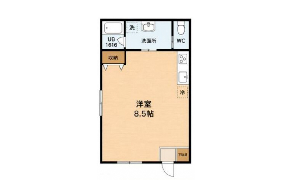1号室の間取図