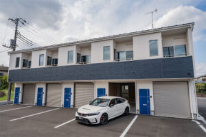 圧巻の4棟20戸、階段ロフトを備えた1R+ガレージ｜白井駅 徒歩8分