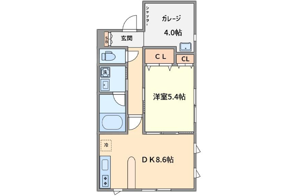 103号室の間取図