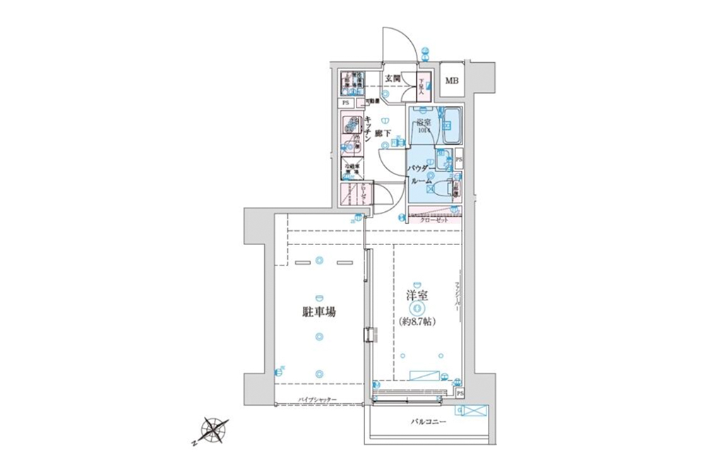 102号室の間取図