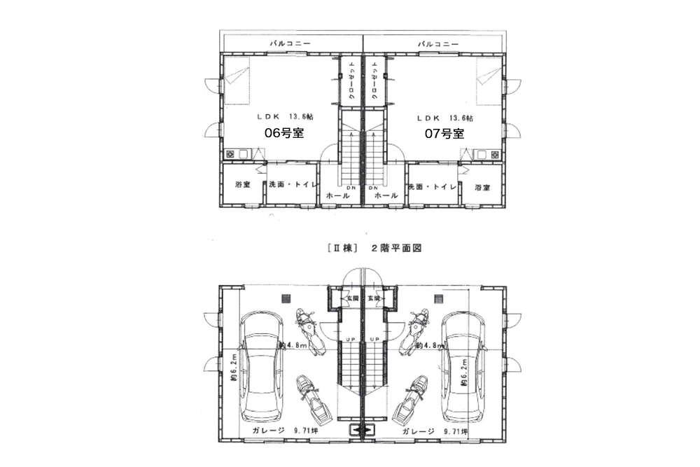 Ⅱ棟の間取図