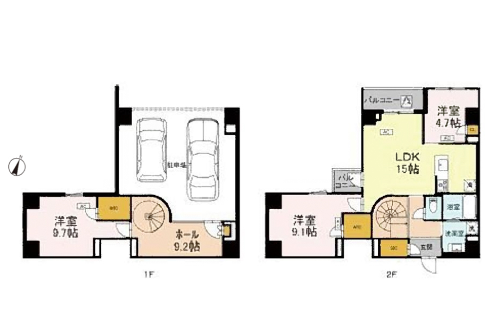224号室の間取図